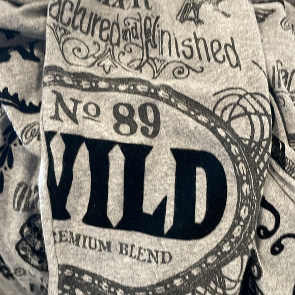 Double D Ranch Top Women Medium Grey Tunic Embellished Rattlesnake long sleeve - Picture 7 of 9